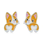 Corgi earrings Corgi Cuties Sterling Silver Stud Earrings