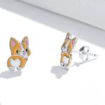Corgi Cuties - Sterling Silver Stud Earrings - Image 4