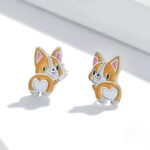 Corgi Cuties - Sterling Silver Stud Earrings - Image 5
